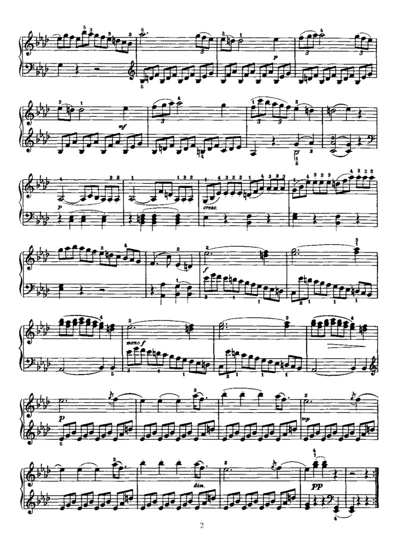 PianoSonataNo43inAb_NoRestriction_一万首著名钢琴曲谱哈农贝多芬合集视频教学电子版高清无水印可打印_1古典钢琴知名音乐家谱_海顿钢琴谱全集_奏鸣曲