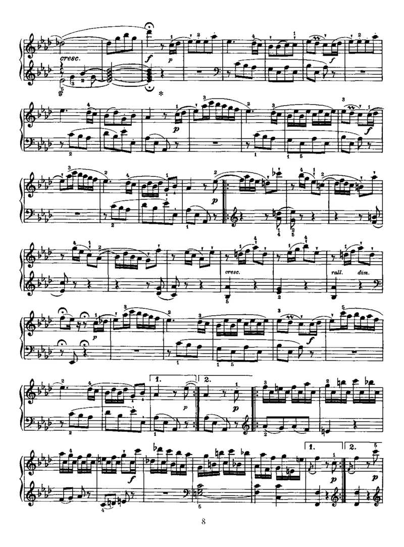 PianoSonataNo43inAb_NoRestriction_一万首著名钢琴曲谱哈农贝多芬合集视频教学电子版高清无水印可打印_1古典钢琴知名音乐家谱_海顿钢琴谱全集_奏鸣曲