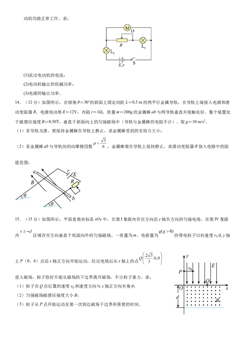 河南省安阳市林州市第一中学2024-2025学年高二上学期11月月试题物理Word版含解析_2024-2025高二（7-7月题库）_2024年11月试卷
