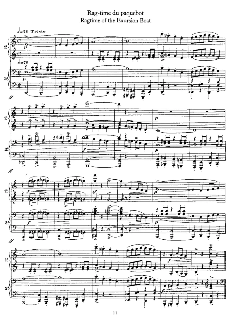 Parade(4Hands)_一万首著名钢琴曲谱哈农贝多芬合集视频教学电子版高清无水印可打印_1古典钢琴知名音乐家谱_萨蒂钢琴谱全集_四手连弹