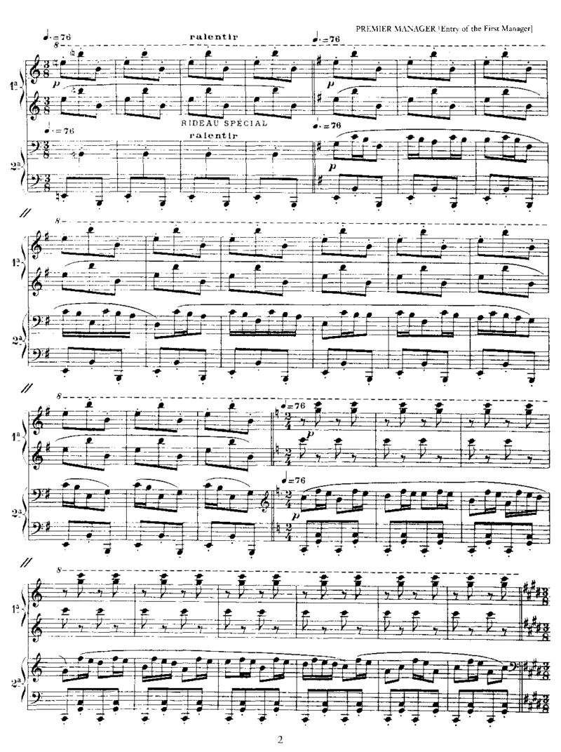 Parade(4Hands)_一万首著名钢琴曲谱哈农贝多芬合集视频教学电子版高清无水印可打印_1古典钢琴知名音乐家谱_萨蒂钢琴谱全集_四手连弹