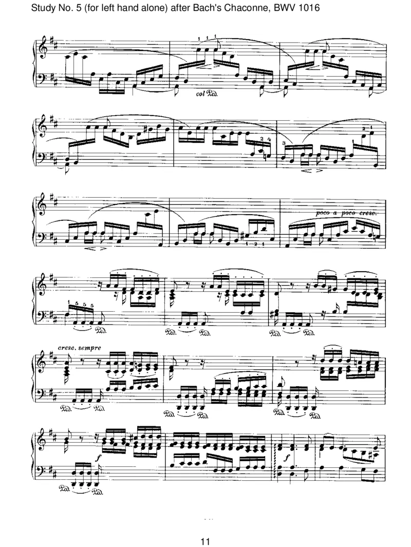 StudyNo.5(forlefthandalone)afterBach'sChaconne,BWV1016_一万首著名钢琴曲谱哈农贝多芬合集视频教学电子版高清无水印可打印_1古典钢琴知名音乐家谱_勃拉姆斯钢琴谱全集