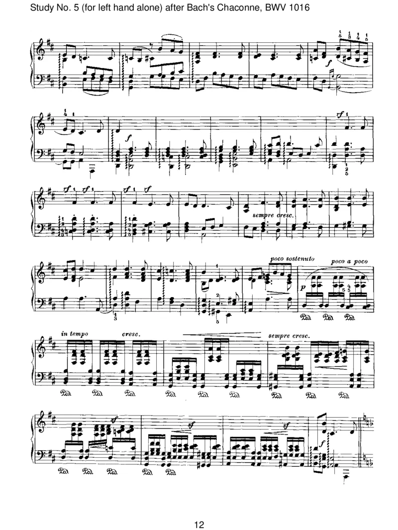 StudyNo.5(forlefthandalone)afterBach'sChaconne,BWV1016_一万首著名钢琴曲谱哈农贝多芬合集视频教学电子版高清无水印可打印_1古典钢琴知名音乐家谱_勃拉姆斯钢琴谱全集