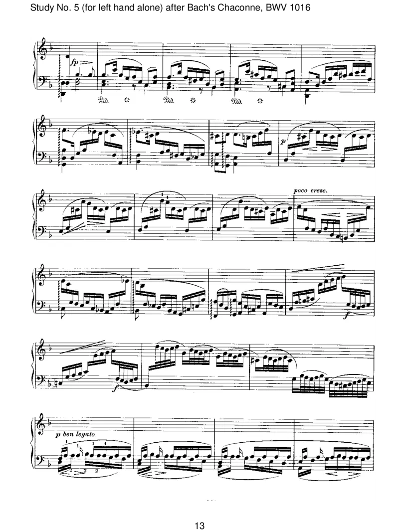 StudyNo.5(forlefthandalone)afterBach'sChaconne,BWV1016_一万首著名钢琴曲谱哈农贝多芬合集视频教学电子版高清无水印可打印_1古典钢琴知名音乐家谱_勃拉姆斯钢琴谱全集