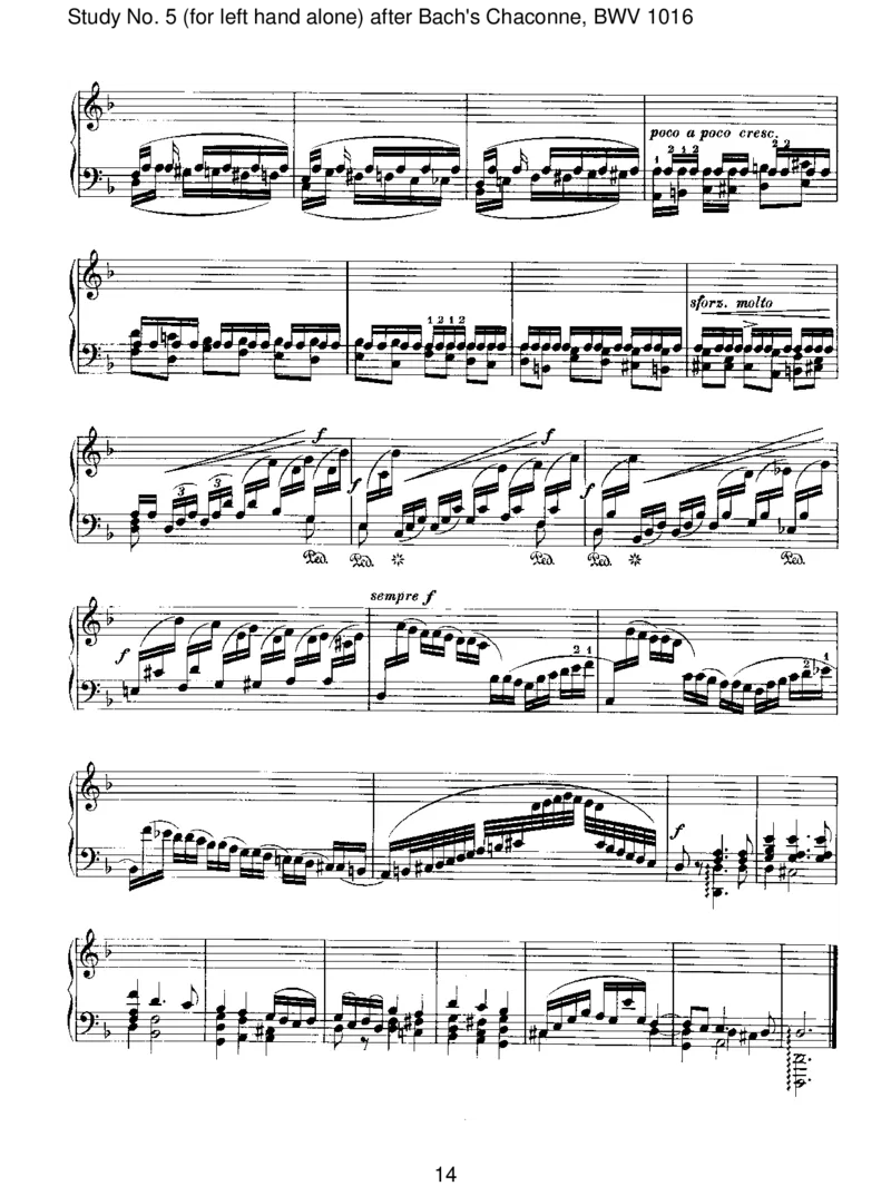 StudyNo.5(forlefthandalone)afterBach'sChaconne,BWV1016_一万首著名钢琴曲谱哈农贝多芬合集视频教学电子版高清无水印可打印_1古典钢琴知名音乐家谱_勃拉姆斯钢琴谱全集