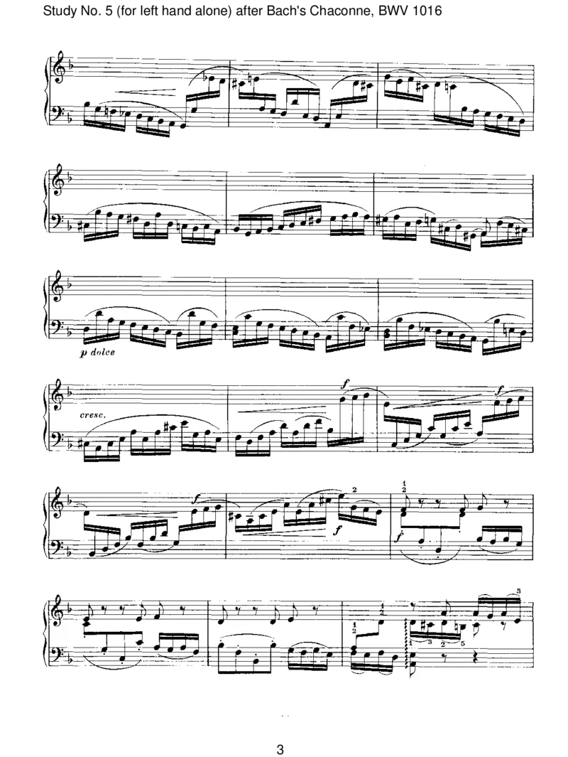 StudyNo.5(forlefthandalone)afterBach'sChaconne,BWV1016_一万首著名钢琴曲谱哈农贝多芬合集视频教学电子版高清无水印可打印_1古典钢琴知名音乐家谱_勃拉姆斯钢琴谱全集