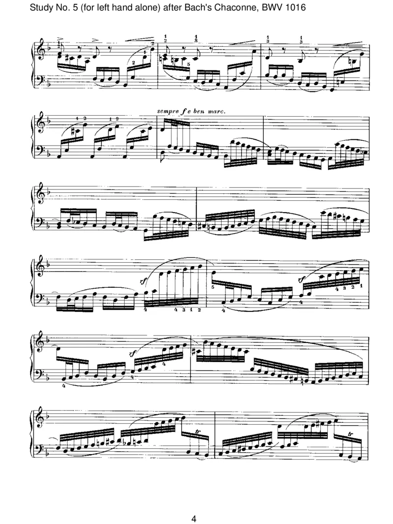 StudyNo.5(forlefthandalone)afterBach'sChaconne,BWV1016_一万首著名钢琴曲谱哈农贝多芬合集视频教学电子版高清无水印可打印_1古典钢琴知名音乐家谱_勃拉姆斯钢琴谱全集