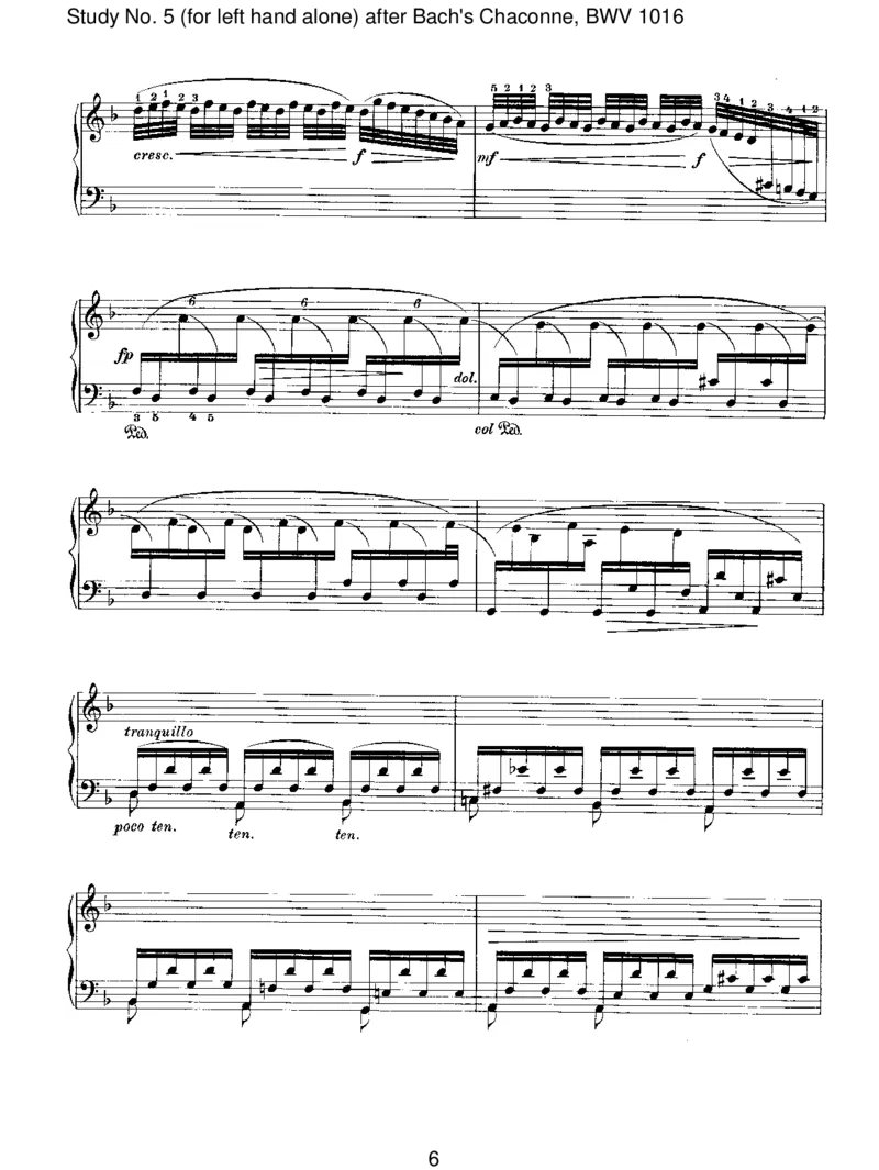 StudyNo.5(forlefthandalone)afterBach'sChaconne,BWV1016_一万首著名钢琴曲谱哈农贝多芬合集视频教学电子版高清无水印可打印_1古典钢琴知名音乐家谱_勃拉姆斯钢琴谱全集