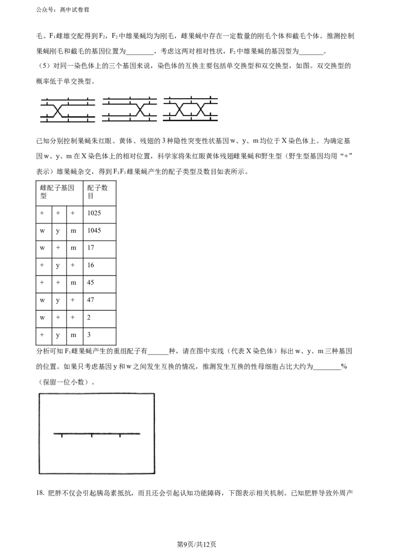 精品解析：山东省实验中学2024届高三下学期第一次模拟考试生物试题（原卷版）_2024年4月_01按日期_13号_2024届山东省实验中学高三下学期一模考试
