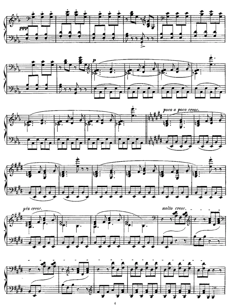 E大调舞曲_一万首著名钢琴曲谱哈农贝多芬合集视频教学电子版高清无水印可打印_1古典钢琴知名音乐家谱_德彪西钢琴谱全集