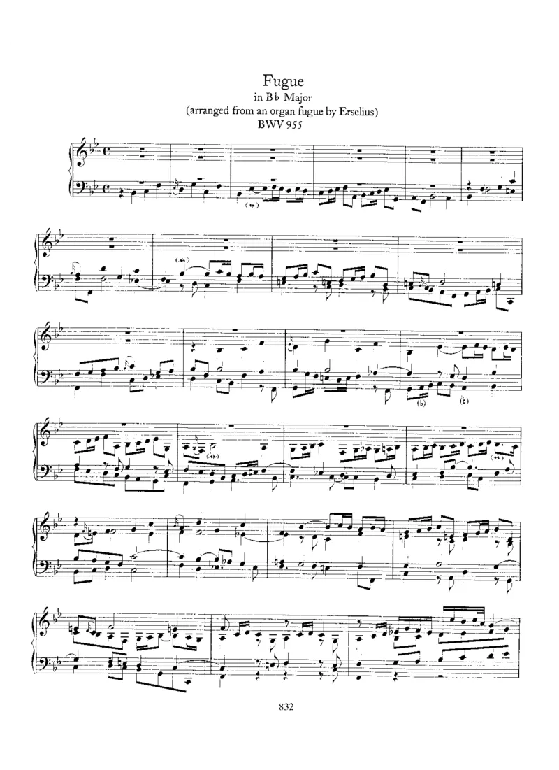 FugueinBb,BWV955_一万首著名钢琴曲谱哈农贝多芬合集视频教学电子版高清无水印可打印_1古典钢琴知名音乐家谱_巴赫钢琴谱全集_Preludes，Fantasias，Fugues