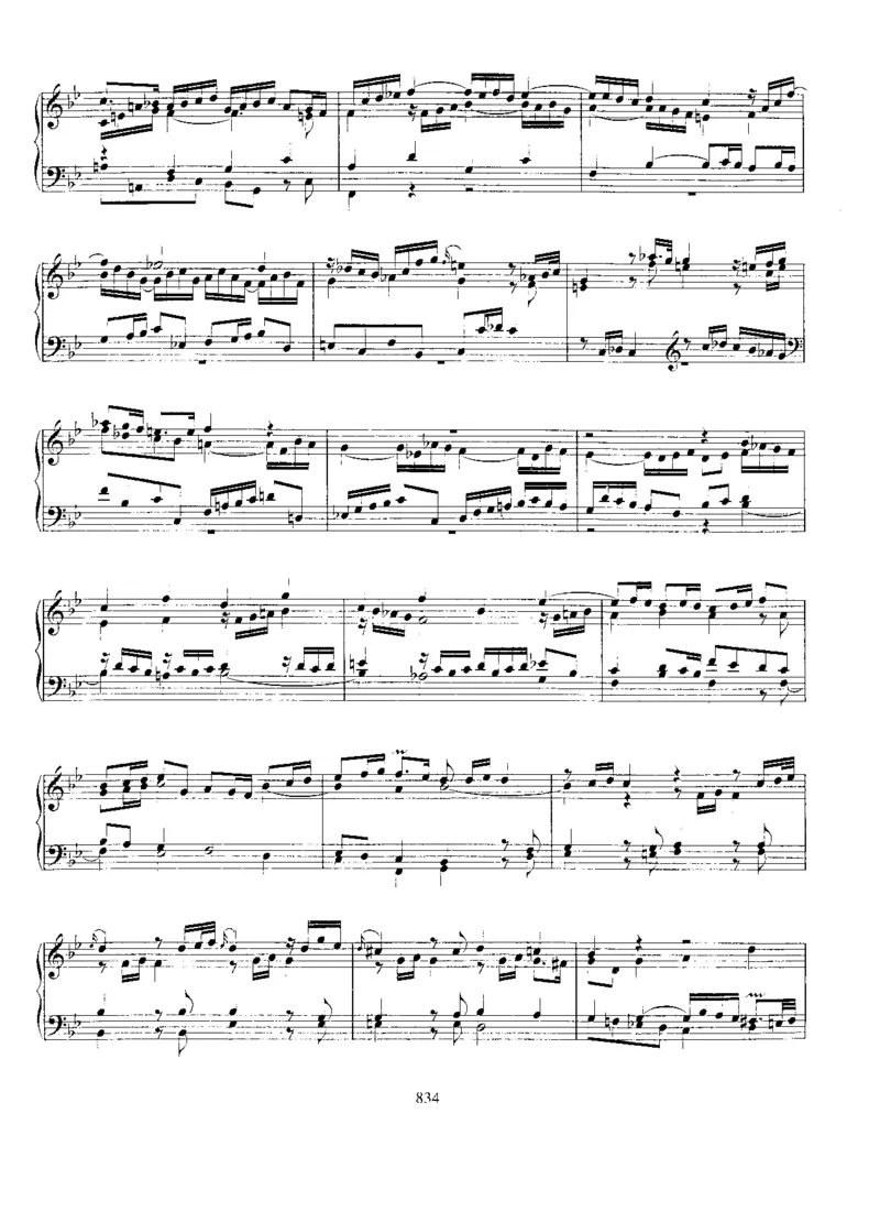 FugueinBb,BWV955_一万首著名钢琴曲谱哈农贝多芬合集视频教学电子版高清无水印可打印_1古典钢琴知名音乐家谱_巴赫钢琴谱全集_Preludes，Fantasias，Fugues