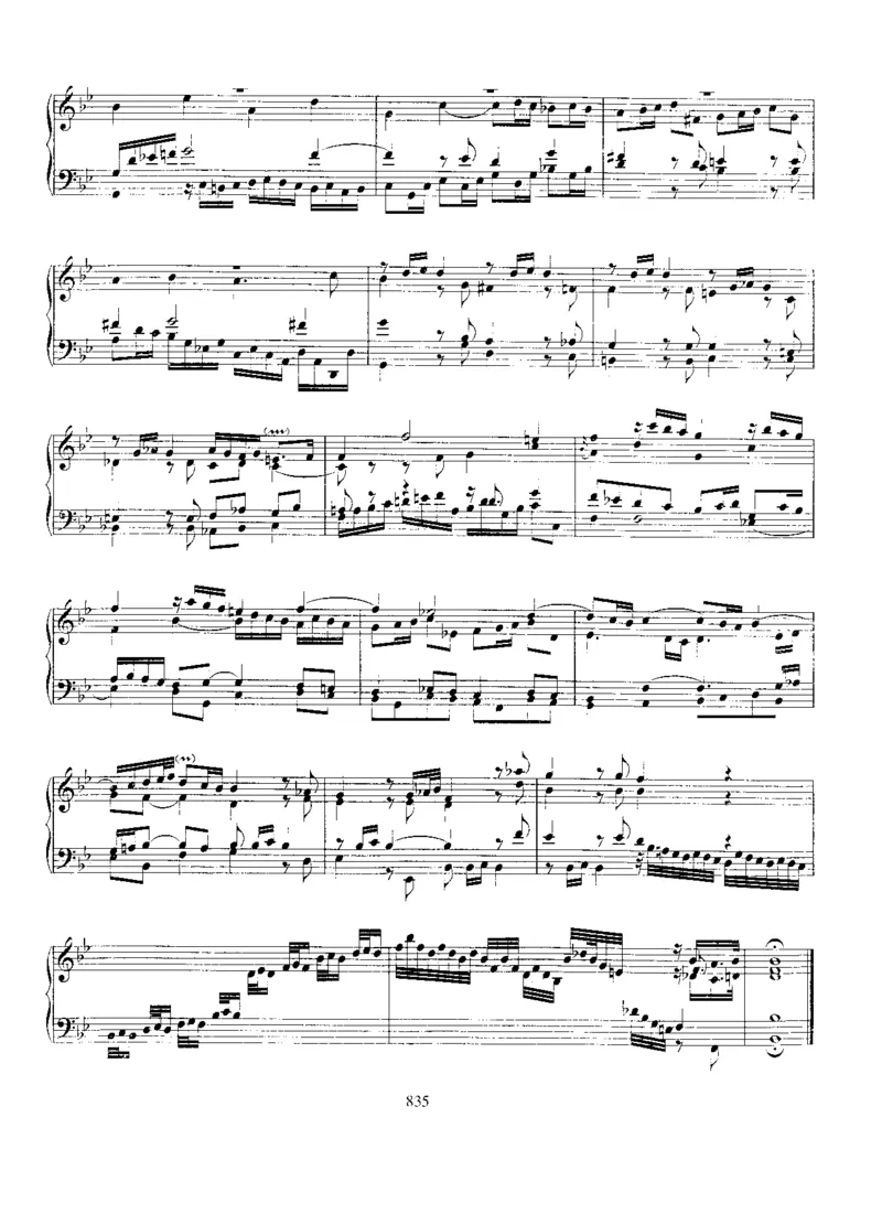 FugueinBb,BWV955_一万首著名钢琴曲谱哈农贝多芬合集视频教学电子版高清无水印可打印_1古典钢琴知名音乐家谱_巴赫钢琴谱全集_Preludes，Fantasias，Fugues
