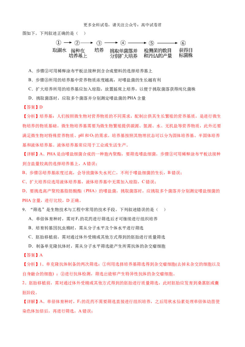 生物（九省联考考后提升卷，黑龙江、吉林）（解析版）_2024年4月_其他_2024年1月新&ldquo;九省联考&rdquo;考后提升卷（原卷+解析）_2024年1月&ldquo;九省联考&rdquo;生物真题完全解读与考后提升