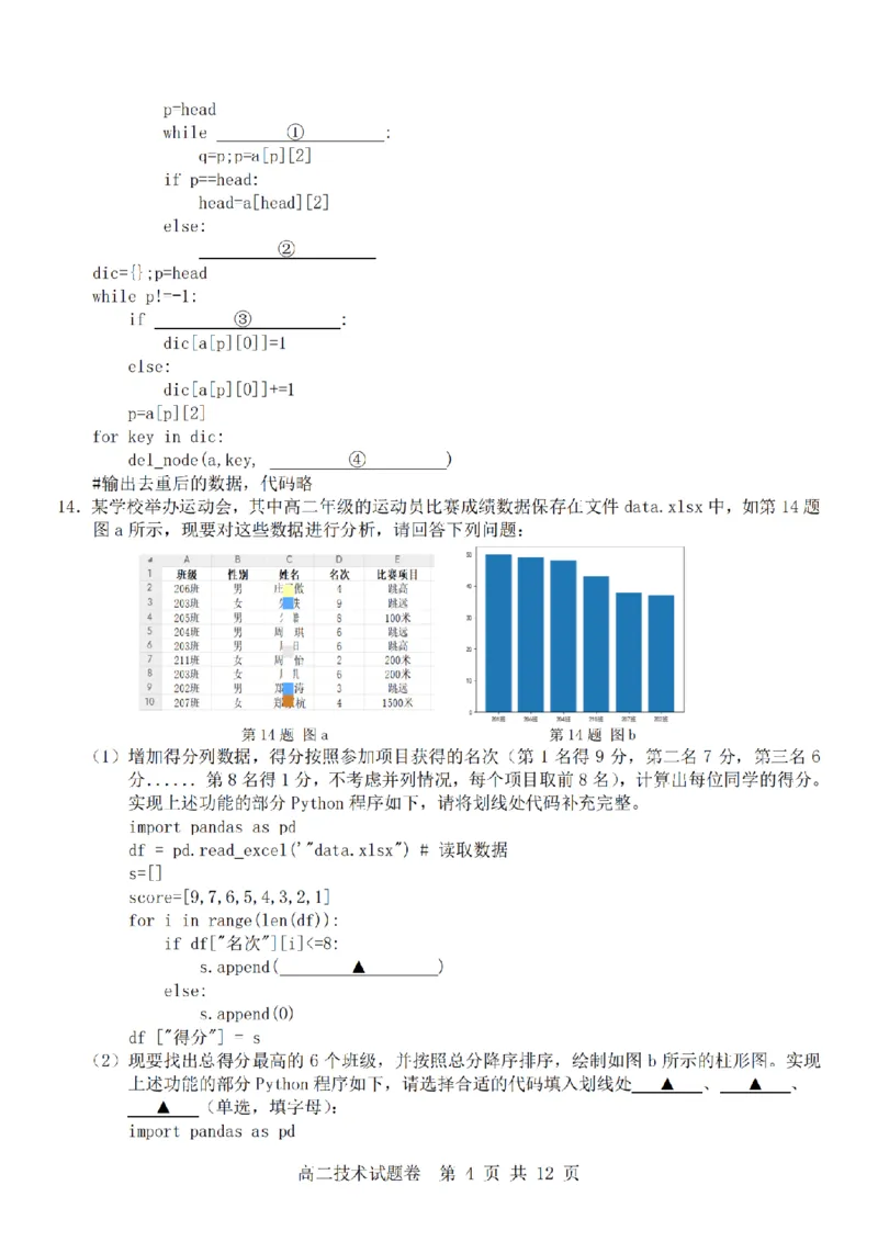 技术卷-2511高二杭州含周边_251206浙江省杭州市地区(含周边)重点中学2025学年第一学期高二年级期中考试（全）