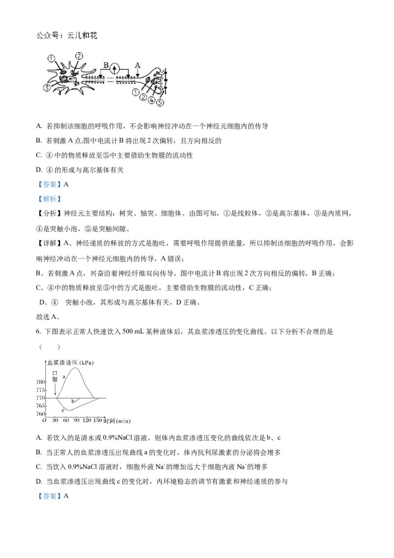 河南省信阳高级中学北湖校区2024-2025学年高二上学期期中考试生物Word版含解析_2024-2025高二（7-7月题库）_2024年11月试卷