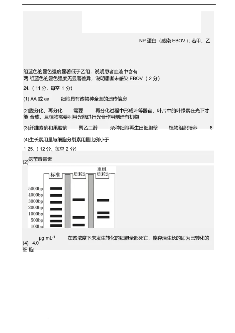 山东省潍坊第一中学2024-2025学年高二下学期第二次质量检测生物试卷（有答案）_2024-2025高二（7-7月题库）_2025年6月试卷_0601山东省潍坊市第一中学2024-2025学年高二下学期第二次质量检测