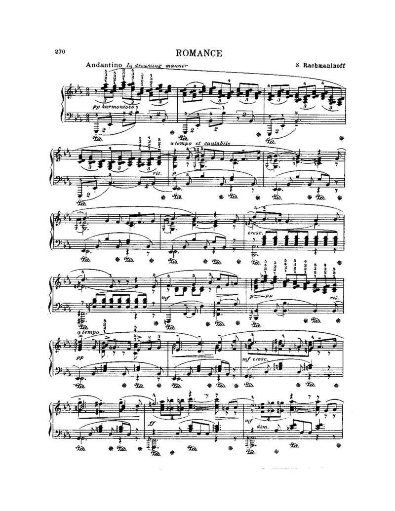 Romance_一万首著名钢琴曲谱哈农贝多芬合集视频教学电子版高清无水印可打印_1古典钢琴知名音乐家谱_拉赫玛尼诺夫钢琴谱全集