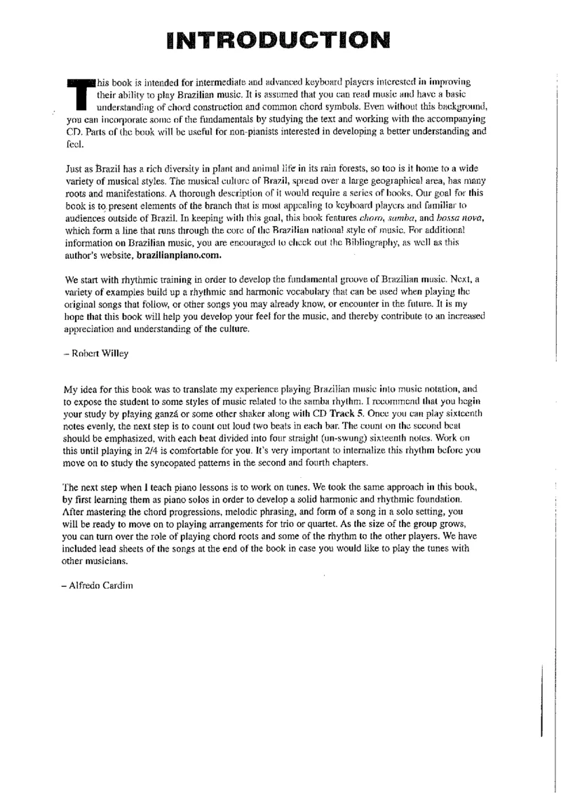RobertWilley-BrazilianPiano(Choro,SambaandBossaNova)_一万首著名钢琴曲谱哈农贝多芬合集视频教学电子版高清无水印可打印_07各风格钢琴谱合集_BrazilianPiano_原版钢琴教材附音频