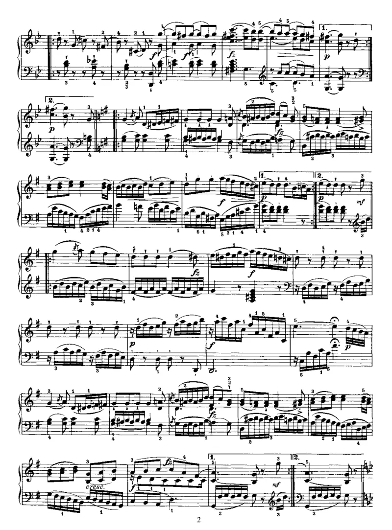 PianoSonataNo40inG_NoRestriction_一万首著名钢琴曲谱哈农贝多芬合集视频教学电子版高清无水印可打印_1古典钢琴知名音乐家谱_海顿钢琴谱全集_奏鸣曲