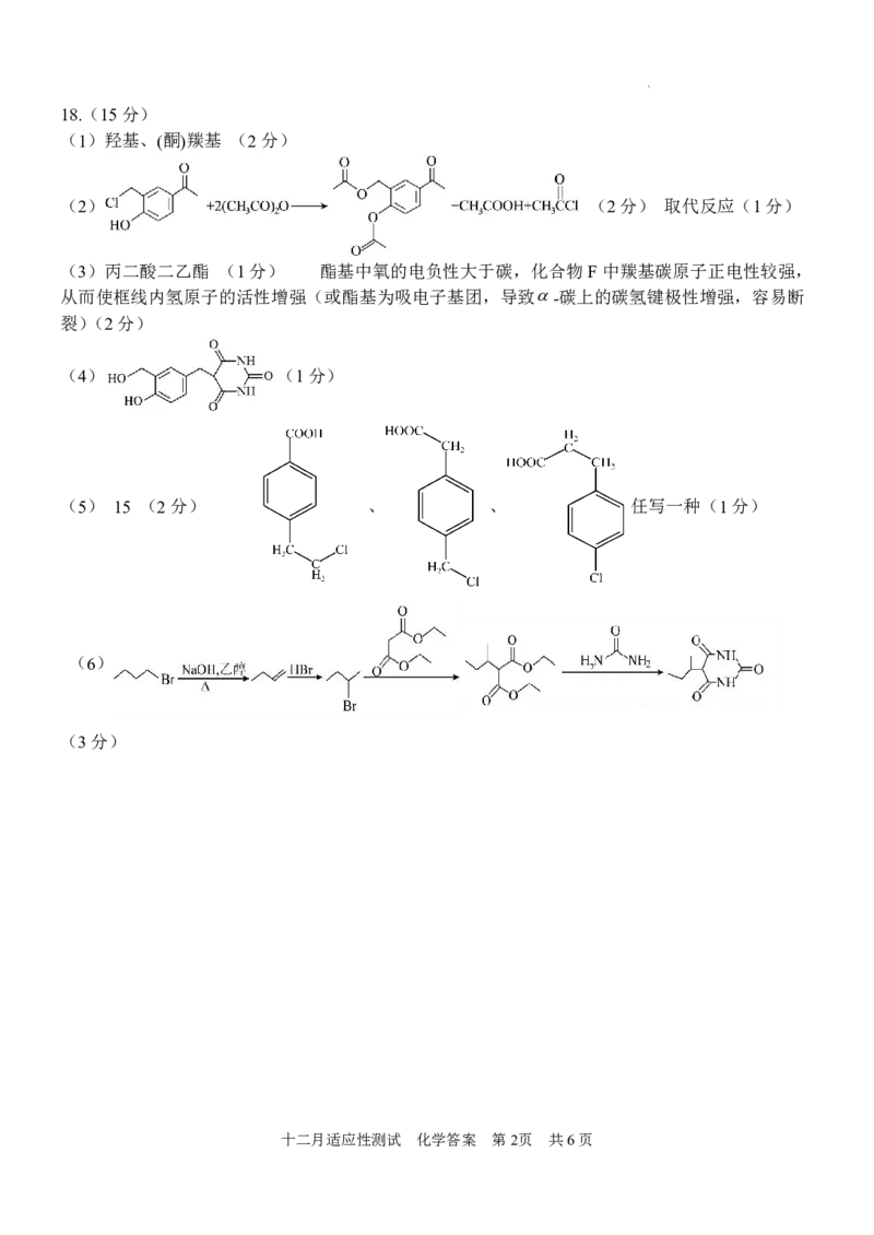 化学试卷答案_2024-2025高三（6-6月题库）_2024年12月试卷_1221广西壮族自治区邕衡教育&bull;名校联盟2024年-2025年度上学期高三年级12月联考