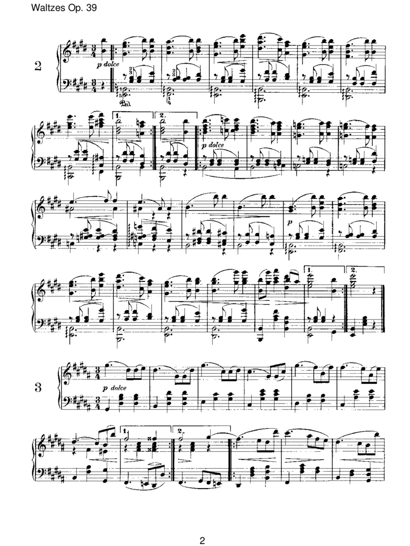 WaltzesOp.39_一万首著名钢琴曲谱哈农贝多芬合集视频教学电子版高清无水印可打印_1古典钢琴知名音乐家谱_勃拉姆斯钢琴谱全集_III.ShorterWorks