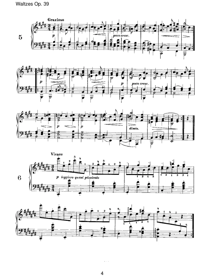 WaltzesOp.39_一万首著名钢琴曲谱哈农贝多芬合集视频教学电子版高清无水印可打印_1古典钢琴知名音乐家谱_勃拉姆斯钢琴谱全集_III.ShorterWorks