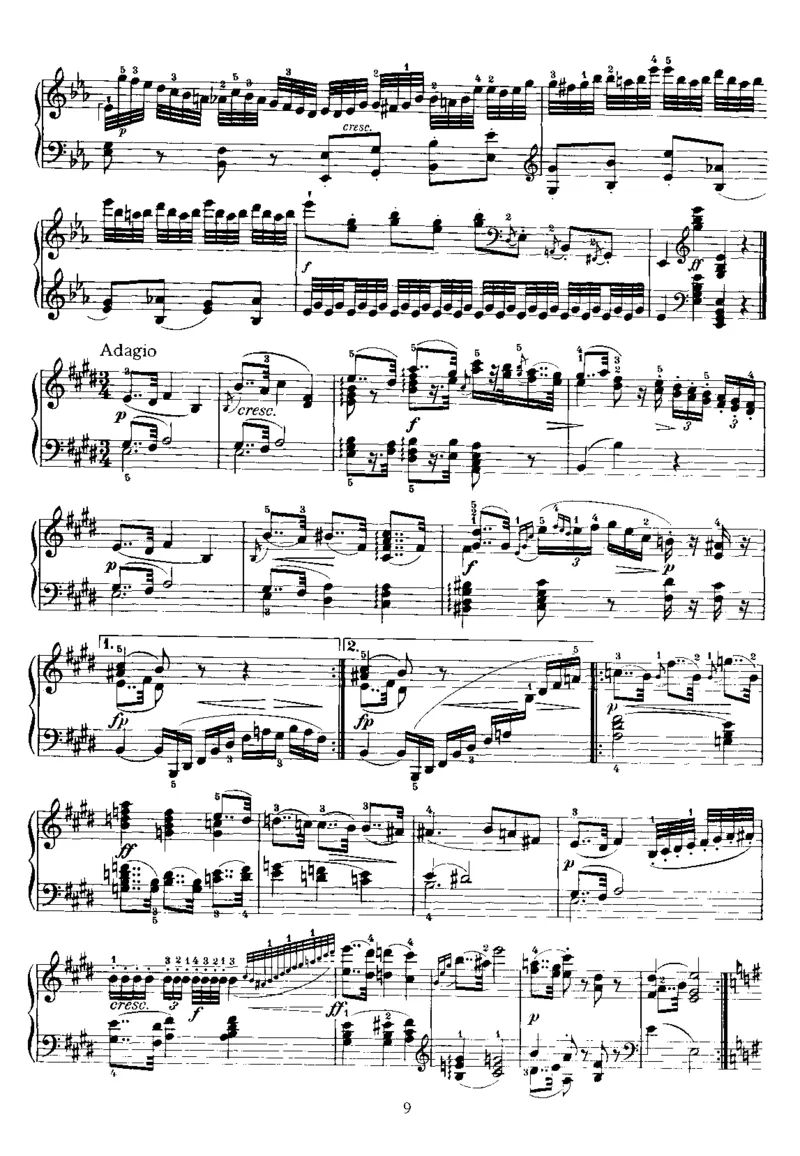 PianoSonataNo52inEb_NoRestriction_一万首著名钢琴曲谱哈农贝多芬合集视频教学电子版高清无水印可打印_1古典钢琴知名音乐家谱_海顿钢琴谱全集_奏鸣曲