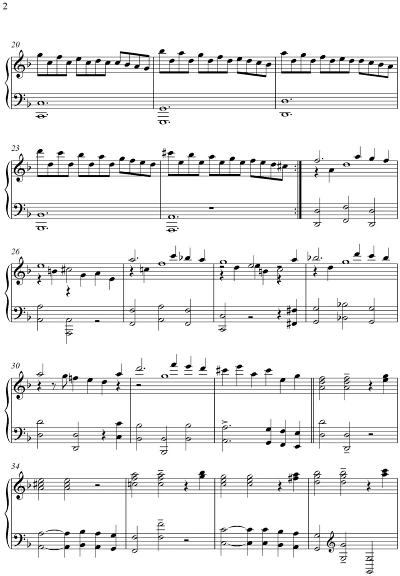 sarabande_一万首著名钢琴曲谱哈农贝多芬合集视频教学电子版高清无水印可打印_02现代钢琴谱合集_马克西姆钢琴谱全集