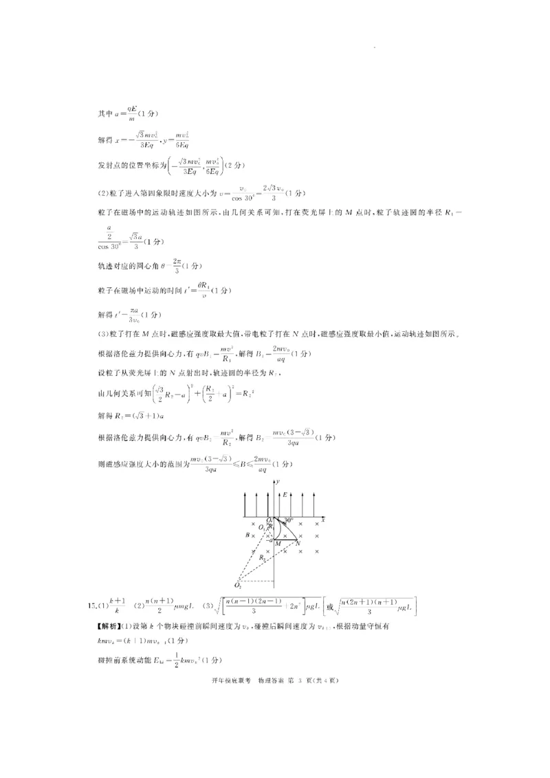 百师联盟2024届高三下学期开年摸底联考（新高考）物理(1)_2024年3月_013月合集_2024届（新高考）百师联盟高三下学期开年摸底联考