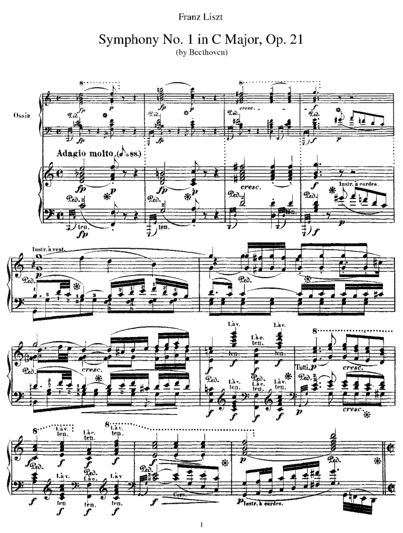 SymphonyNo1inC(Beethoven)_一万首著名钢琴曲谱哈农贝多芬合集视频教学电子版高清无水印可打印_1古典钢琴知名音乐家谱_李斯特钢琴谱全集_改编贝多芬