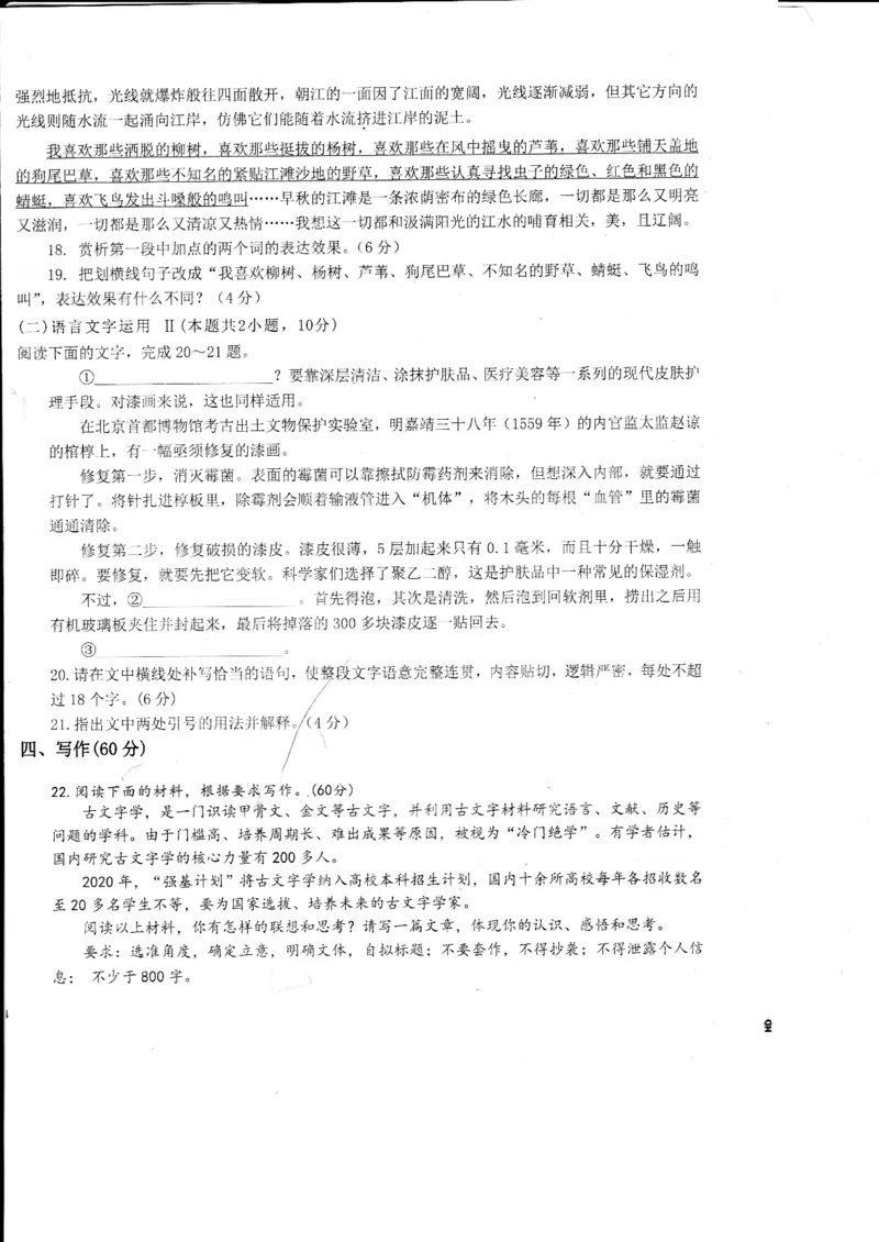 山东省德州市2024届高三适应性联考模拟预测（一）语文(1)_2023年11月_01每日更新_05号_2024届山东省德州市高三适应性联考模拟预测（一）