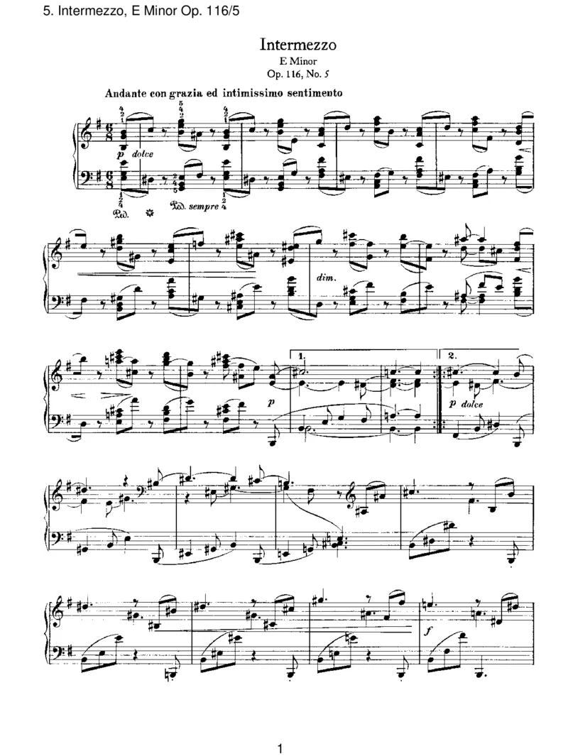 Intermezzo,EMinorOp.116_5_一万首著名钢琴曲谱哈农贝多芬合集视频教学电子版高清无水印可打印_1古典钢琴知名音乐家谱_勃拉姆斯钢琴谱全集_III.ShorterWorks_FantasiesOp.116