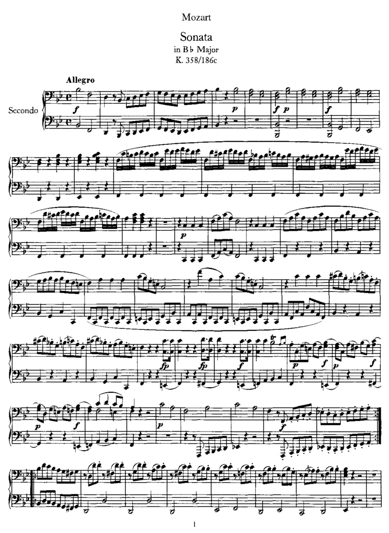 SonatainBb,K358(4Hands)_一万首著名钢琴曲谱哈农贝多芬合集视频教学电子版高清无水印可打印_1古典钢琴知名音乐家谱_莫扎特钢琴谱全集_0312095926_四手联弹