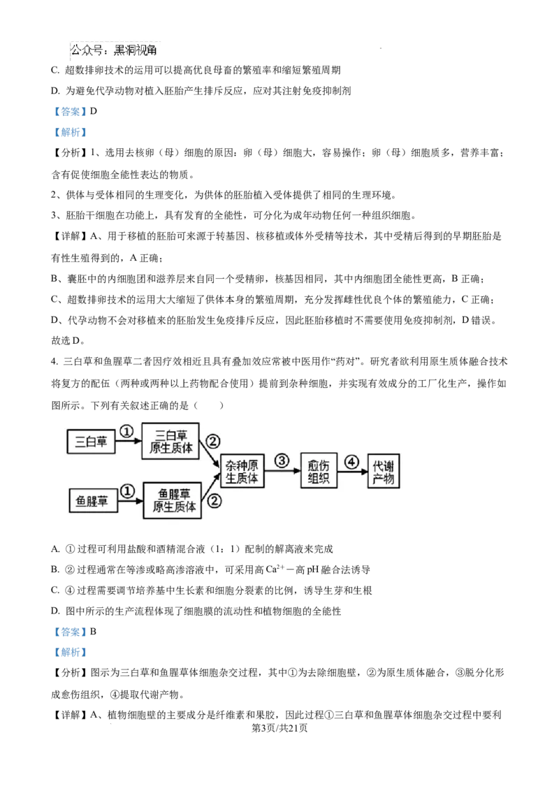 江西省南昌市第十中学2024-2025学年高三上学期第一次月考生物答案_2024-2025高三（6-6月题库）_2024年10月试卷_1026江西省南昌市第十中学2024-2025学年高三上学期第一次月考（全）