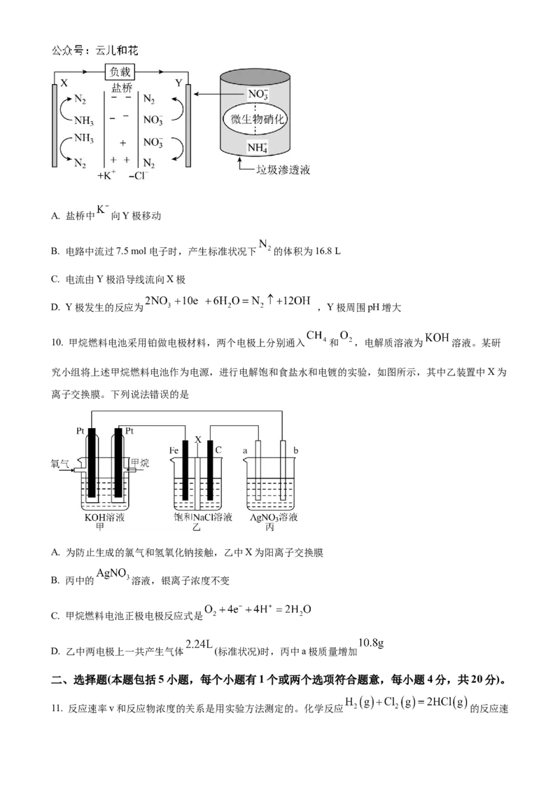 山东省济南市莱芜第一中学2024-2025学年高二上学期第一次阶段性测试化学Word版含答案_2024-2025高二（7-7月题库）_2024年11月试卷