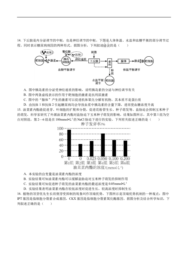 广东省东莞市七校2025-2026学年高二上学期期中考试生物试题_2024-2025高二（7-7月题库）_2026年1月高二_260106广东省东莞市七校2025-2026学年高二上学期期中联考试题