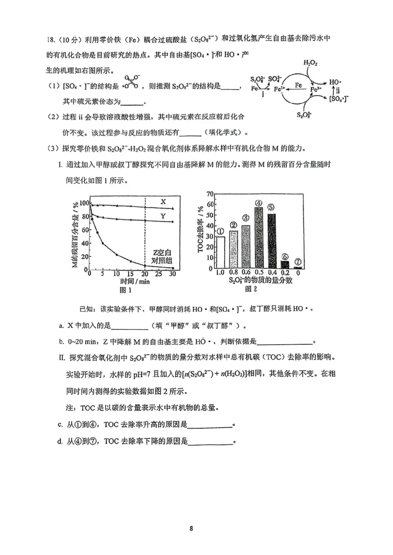 化学-北京市人大附中2025高三（下）开学考_2024-2025高三（6-6月题库）_2025年02月试卷_0224北京市人大附中2025高三（下）开学考