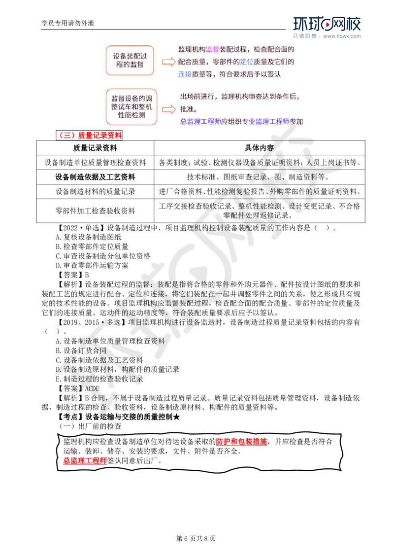 WM_41.质量：第八章第一节至第二节设备监造质量控制_监理工程师_2025监理工程师_2025年监理工程师-各大机构_2025年监理-土建目标_机构1-HQ_01.HQ精讲班-李.娜_讲义