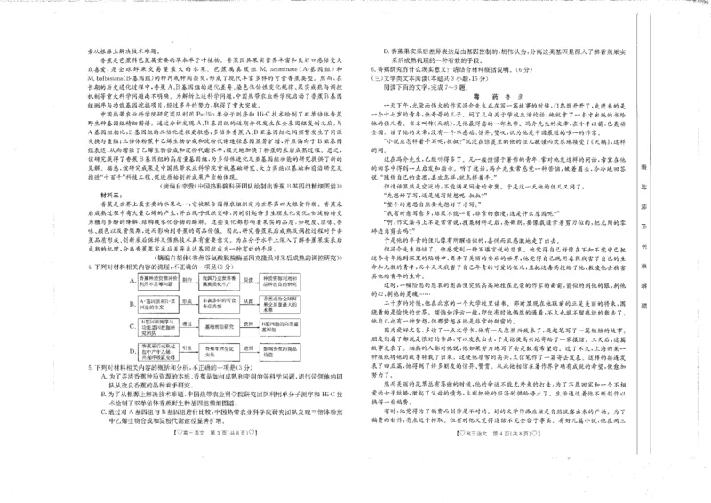 四川省雅安市联考2023-2024学年高三上学期期中考试语文试题(1)_2023年11月_0211月合集_2024届四川高三金太阳11月联考（下标桃心24-150C）_2024届四川高三金太阳11月联考（下标桃心24-150C）语文