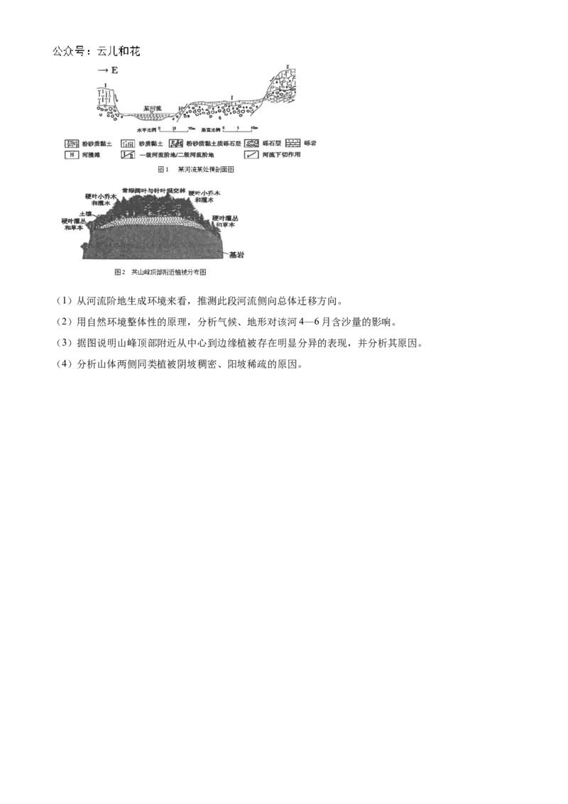 江苏省海安高级中学2024-2025学年高二上学期10月月考试题地理Word版含答案_2024-2025高二（7-7月题库）_2024年11月试卷_1109江苏省海安高级中学2024-2025学年高二上学期10月月考