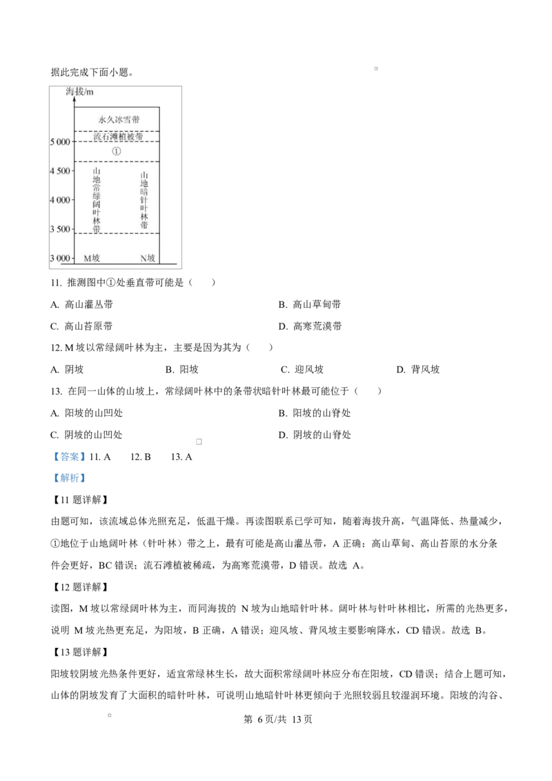 湖南省邵东市第三中学2024-2025学年高二下学期4月期中地理试题Word版含解析_2024-2025高二（7-7月题库）_2025年04月试卷(1)_0427湖南省邵东市第三中学2024-2025学年高二下学期4月期中