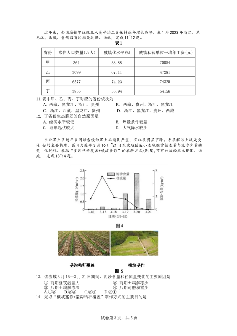 安徽省蚌埠市A层高中2024-2025学年高二下学期第四次联考地理试卷_2024-2025高二（7-7月题库）_2025年03月试卷_0321安徽省蚌埠市A层高中2024-2025学年高二下学期第四次联考