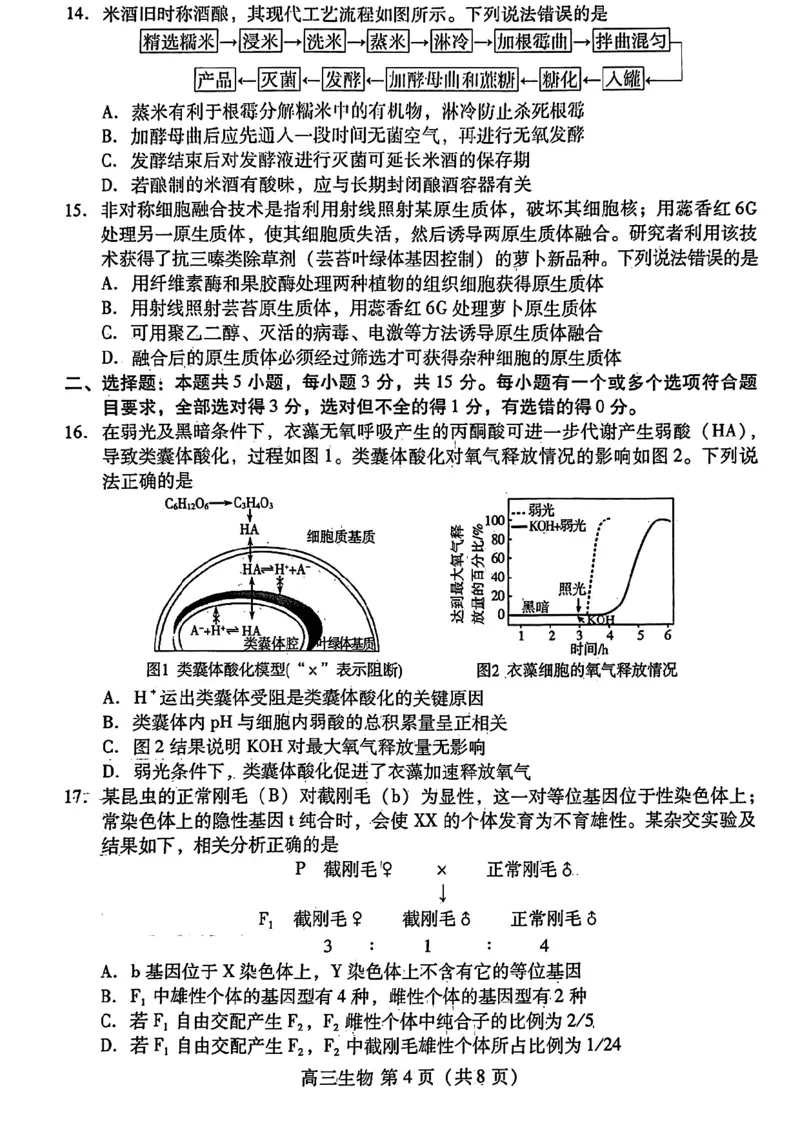 生物扫描件_高考模拟考试-d5840794ba54_2024年3月_013月合集_2024届山东省潍坊市滨州市高三一模_2024届山东省潍坊市滨州市高三一模生物