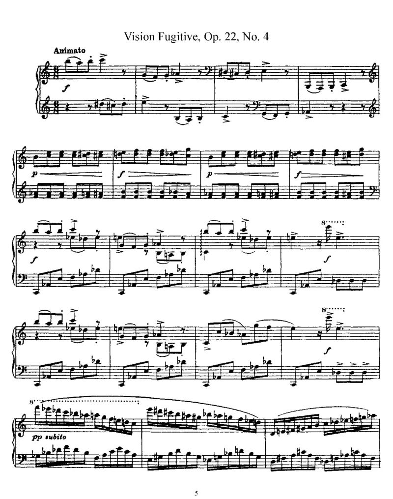 OP22.影像瞬间20首_一万首著名钢琴曲谱哈农贝多芬合集视频教学电子版高清无水印可打印_1古典钢琴知名音乐家谱_普罗科菲耶夫钢琴谱全集