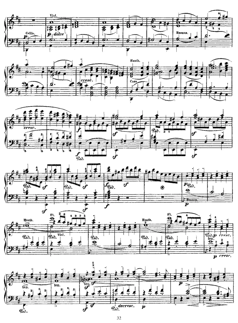 SymphonyNo2inD(Beethoven)_一万首著名钢琴曲谱哈农贝多芬合集视频教学电子版高清无水印可打印_1古典钢琴知名音乐家谱_李斯特钢琴谱全集_改编贝多芬