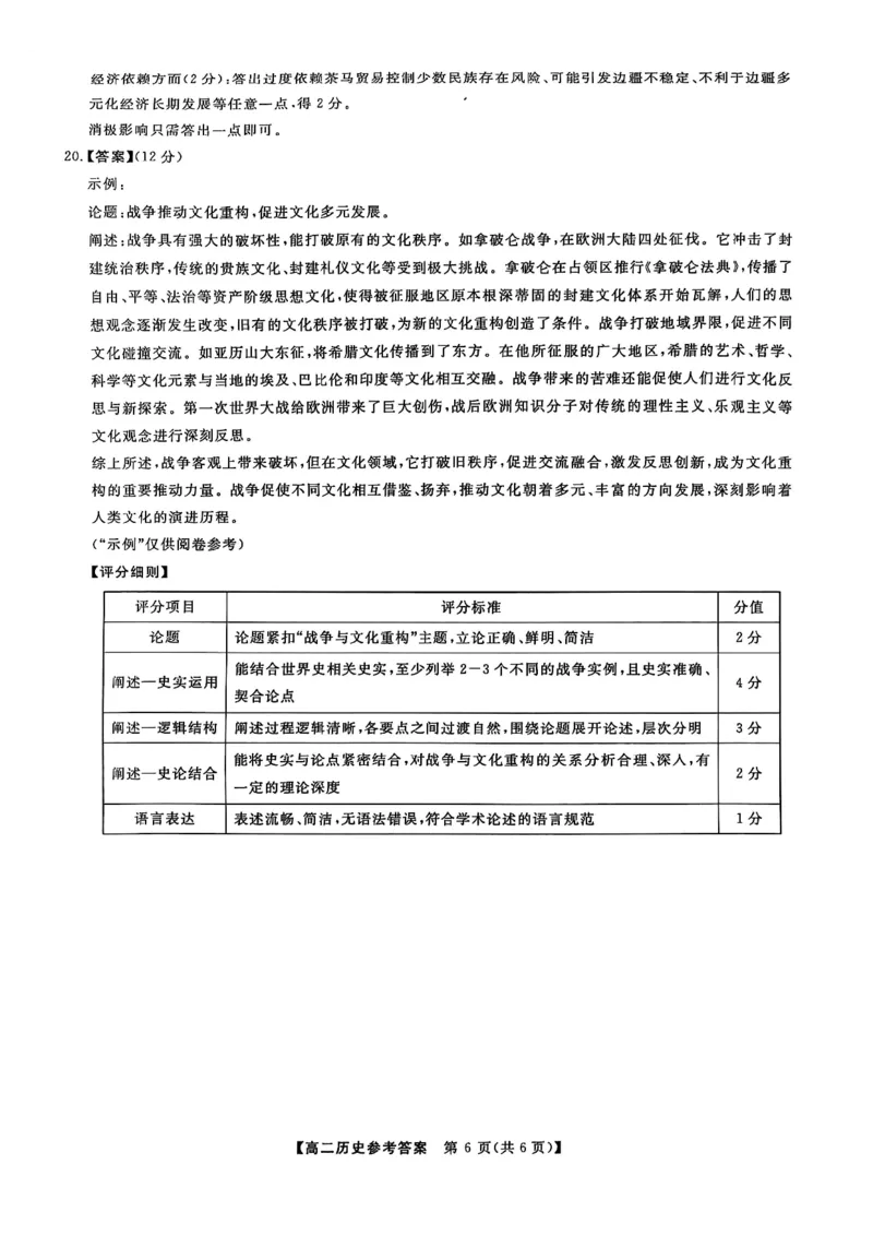吉林省松原市2024~2025学年度高二下学期期中考试历史（含答题卡、答案）_2024-2025高二（7-7月题库）_2025年05月试卷_0530吉林省松原市2024-2025学年高二下学期期中考试