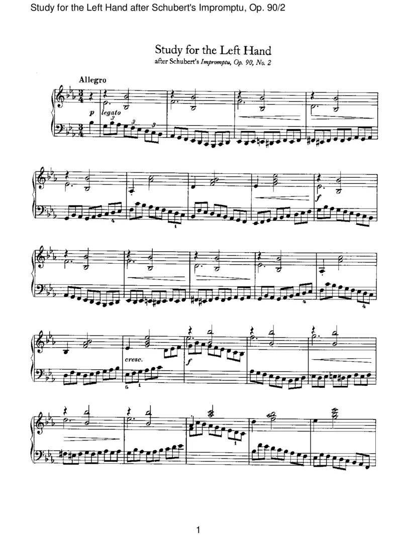 StudyfortheLeftHandafterSchubert'sImpromptu,Op.90_2_一万首著名钢琴曲谱哈农贝多芬合集视频教学电子版高清无水印可打印_1古典钢琴知名音乐家谱_勃拉姆斯钢琴谱全集