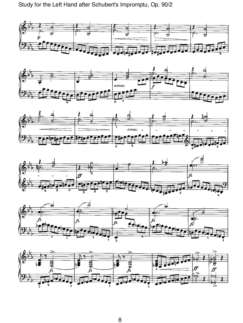 StudyfortheLeftHandafterSchubert'sImpromptu,Op.90_2_一万首著名钢琴曲谱哈农贝多芬合集视频教学电子版高清无水印可打印_1古典钢琴知名音乐家谱_勃拉姆斯钢琴谱全集