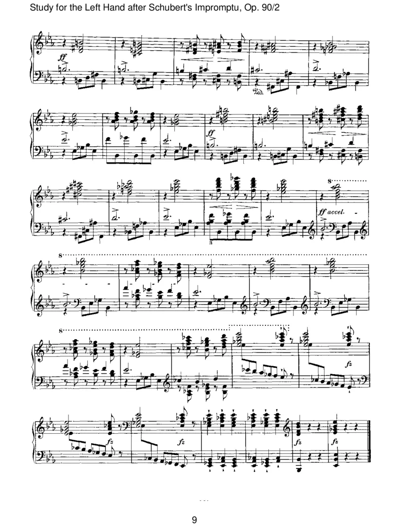 StudyfortheLeftHandafterSchubert'sImpromptu,Op.90_2_一万首著名钢琴曲谱哈农贝多芬合集视频教学电子版高清无水印可打印_1古典钢琴知名音乐家谱_勃拉姆斯钢琴谱全集